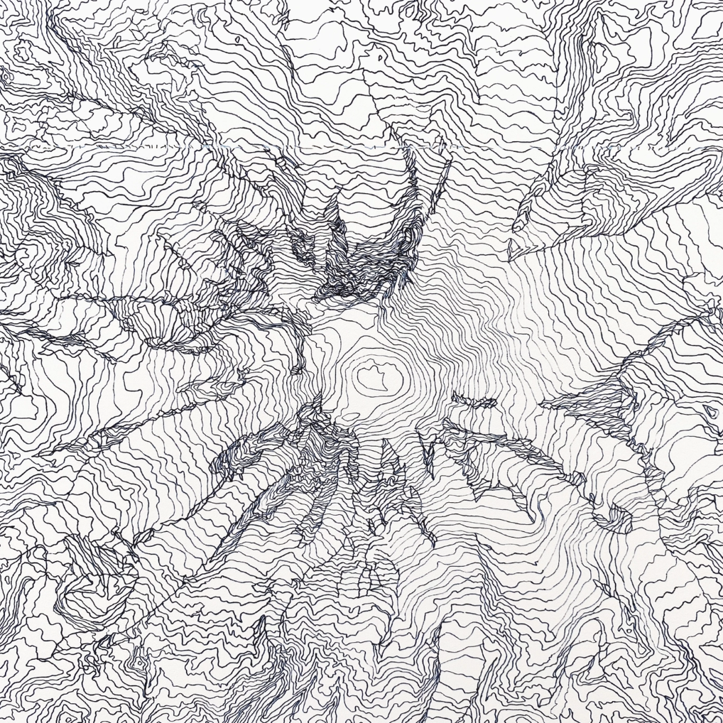 Mount Rainier Topo Lines Map Art Print