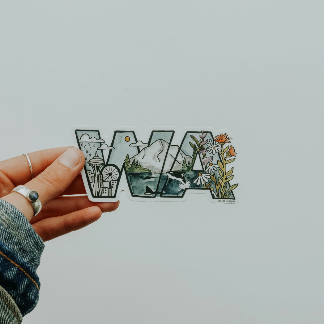 WA Skyline Vinyl Sticker