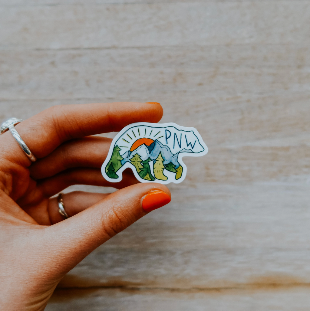 PNW Bear Vinyl Sticker