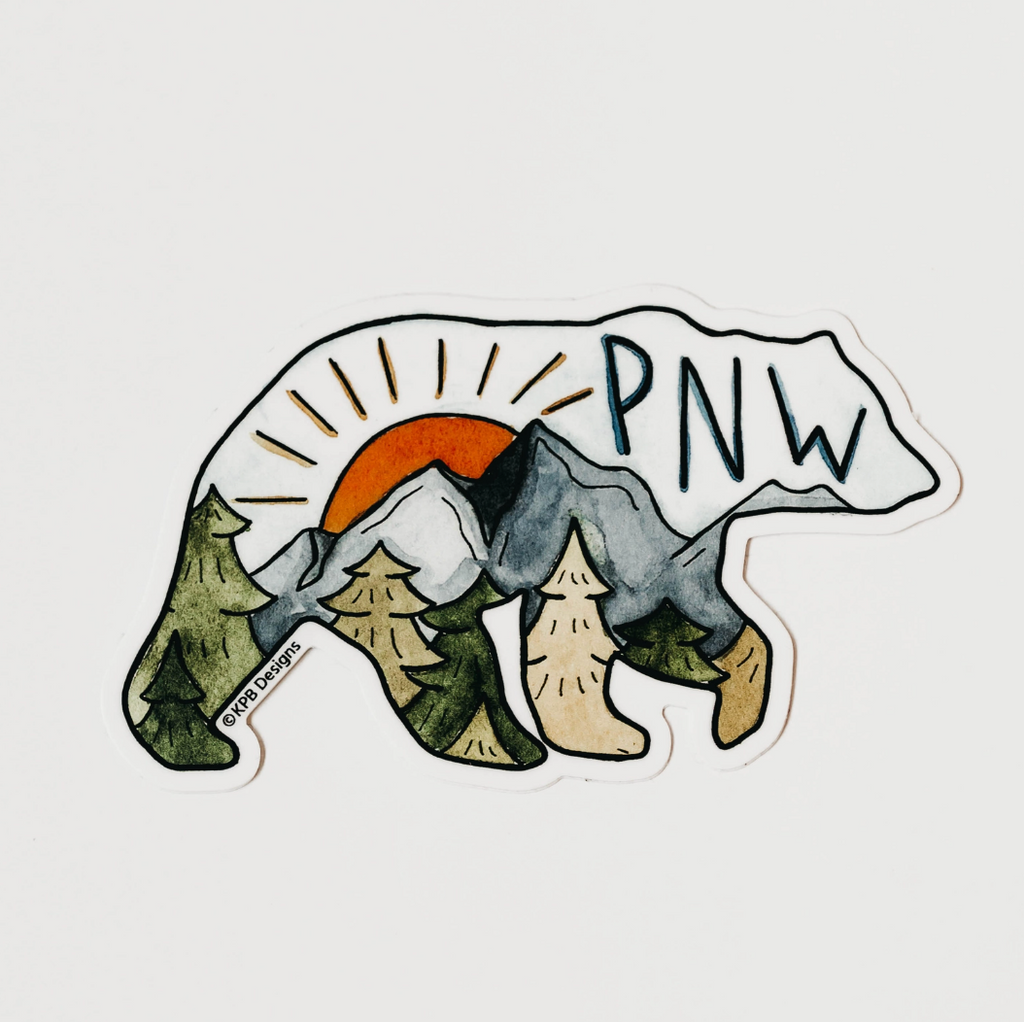 PNW Bear Vinyl Sticker