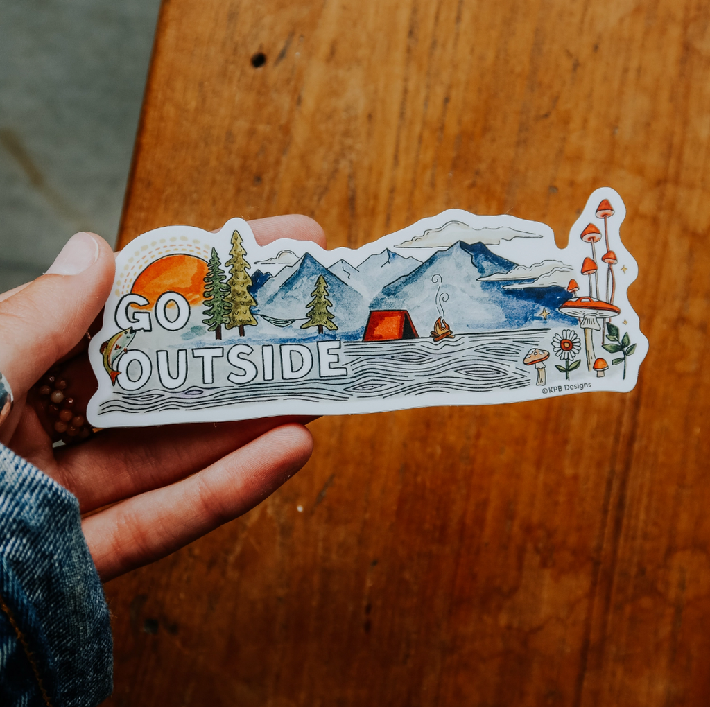 Go Outside Vinyl Sticker