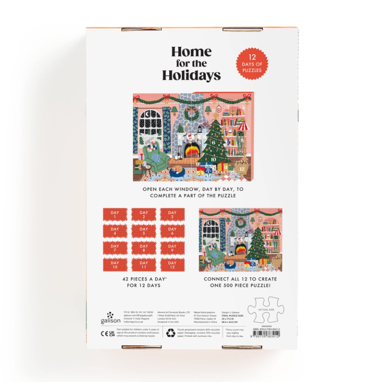 Home For the Holidays 500 Piece Advent Puzzle Calendar