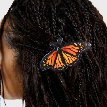 Barrette in Monarch Butterfly