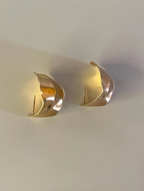 Lisbet Leaf Huggie Hoop Earrings