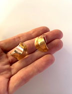 Lisbet Leaf Huggie Hoop Earrings