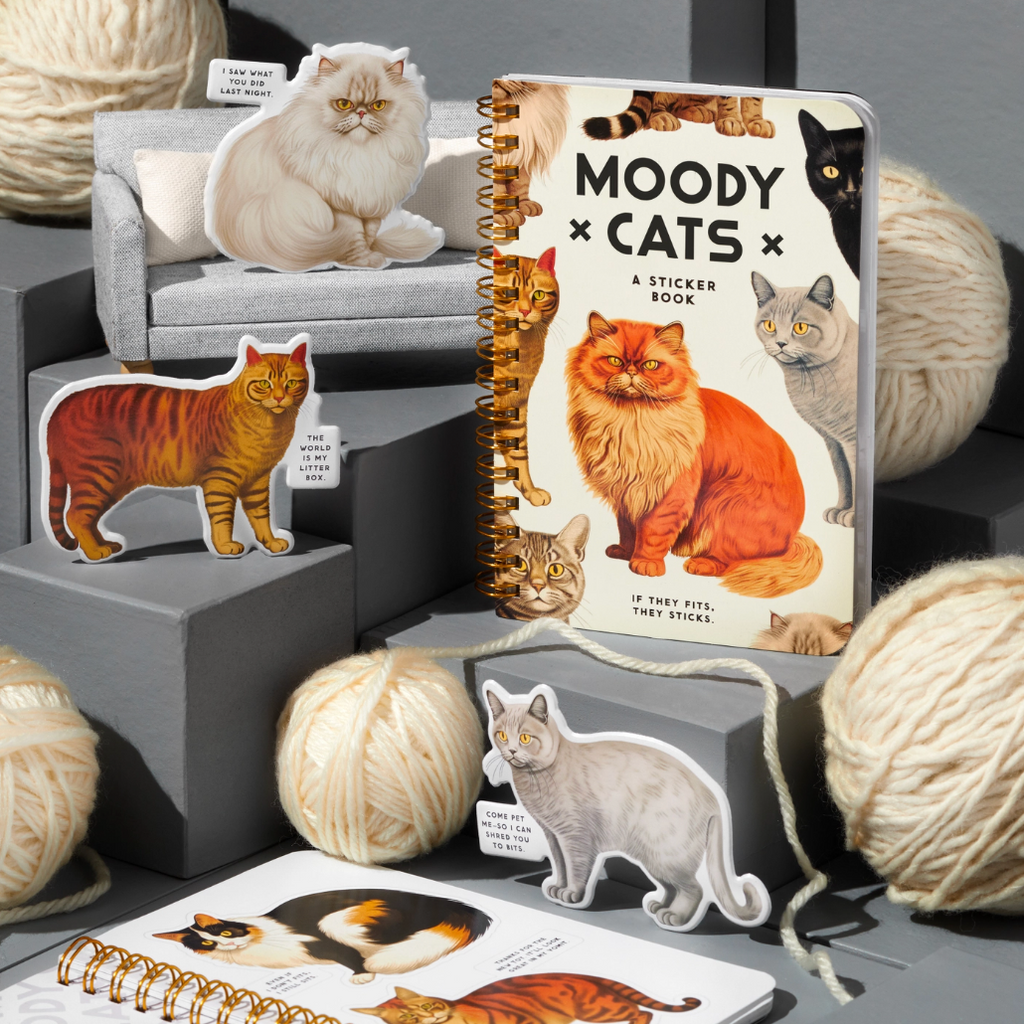 Brass Monkey Moody Cats Sticker Book