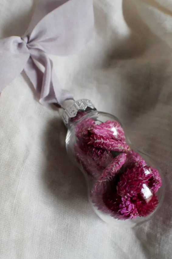 Holiday Dried Glass Ornament