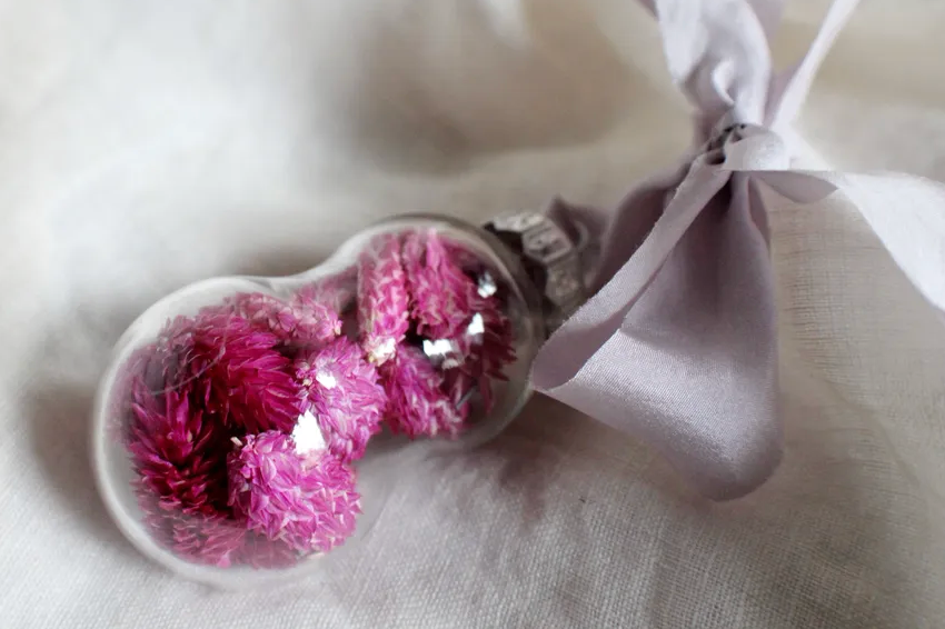 Holiday Dried Glass Ornament