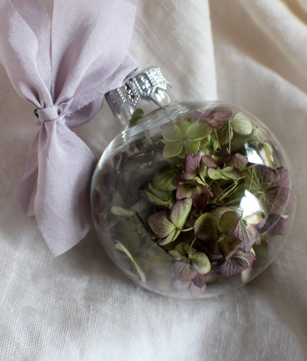 Holiday Dried Glass Ornament
