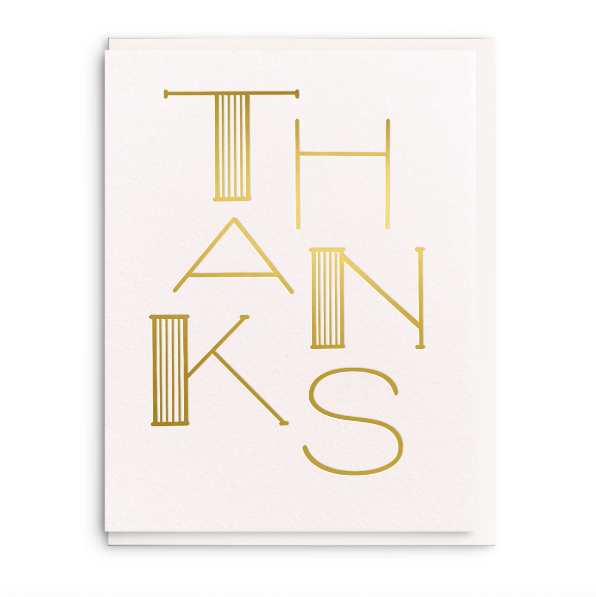 Thanks Gold Foil Greeting Card