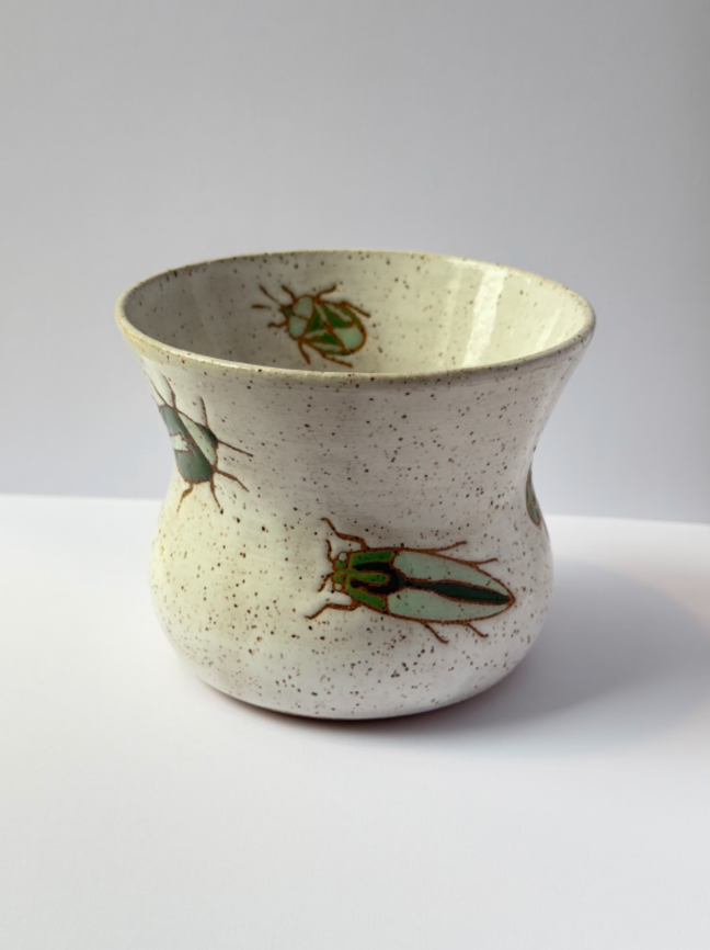 Green Bug Vase