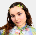 Rosette Snap Clips in Blush