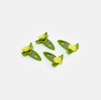 Rosette Snap Clips in Yellow