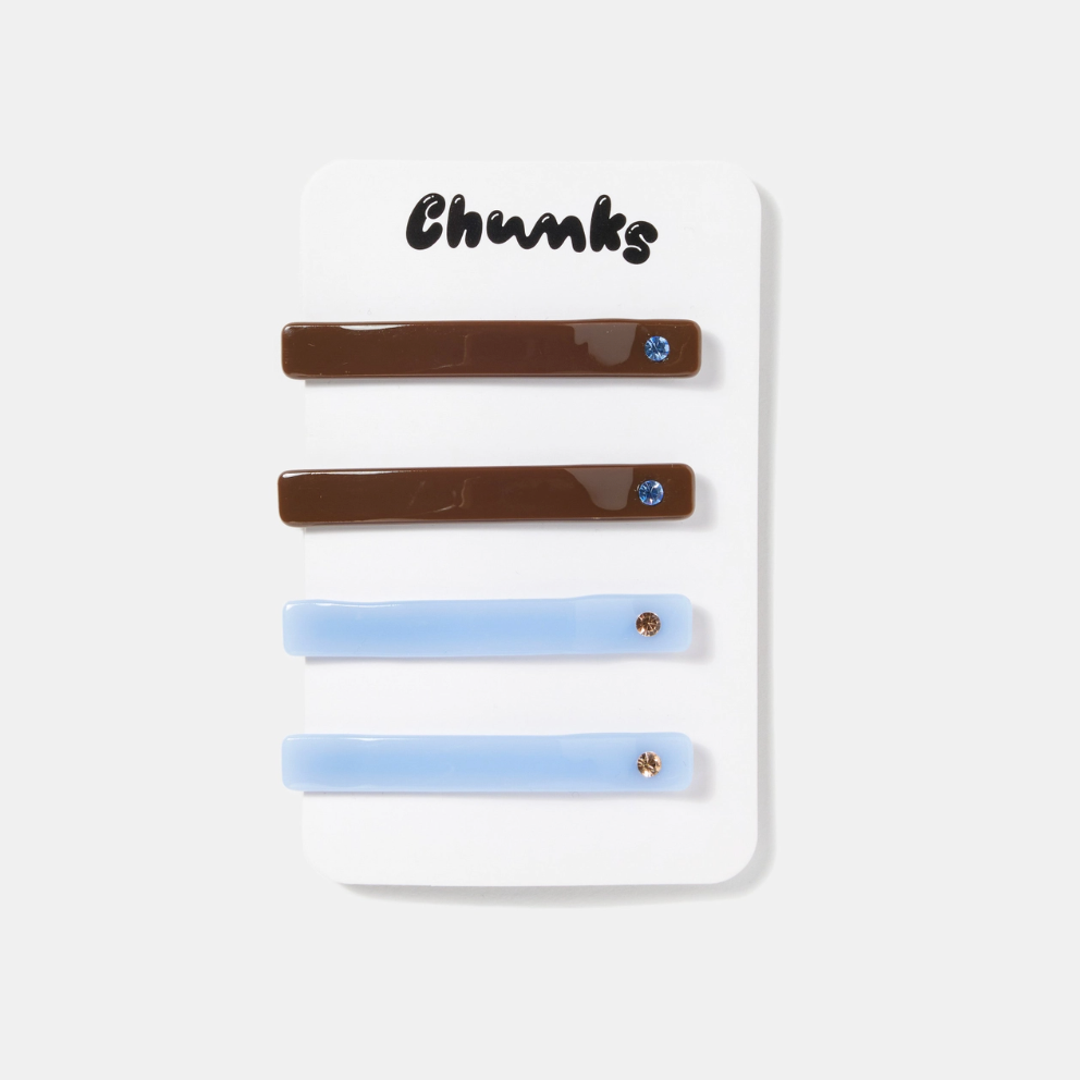 Slides in Chocolate + Periwinkle