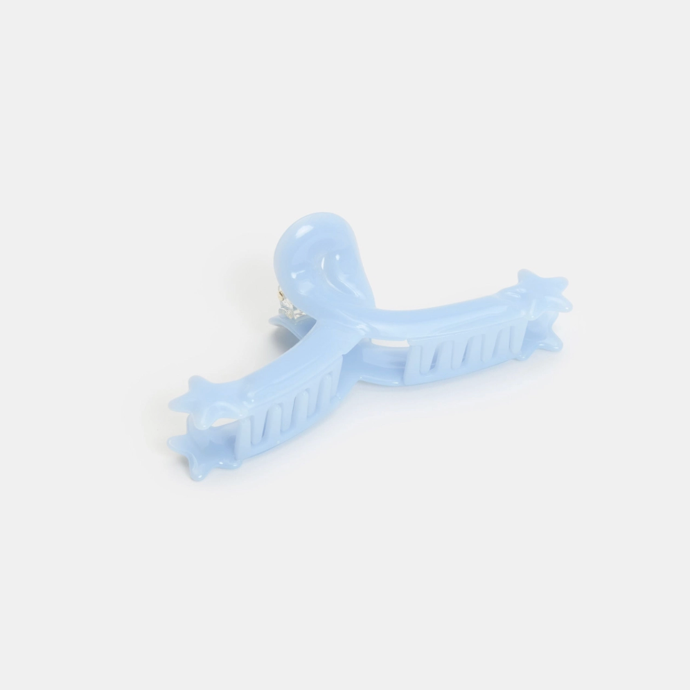 Single Star Loop Claw in Baby Blue