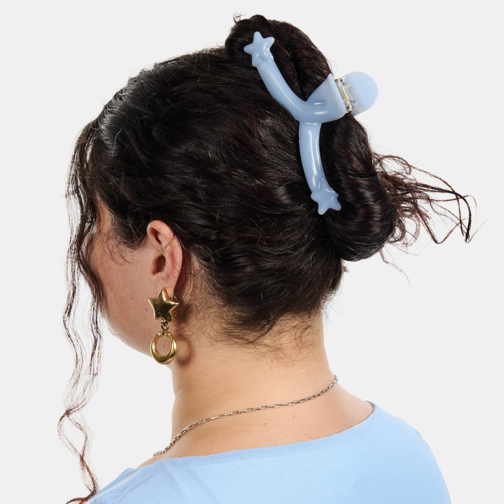 Single Star Loop Claw in Baby Blue