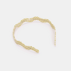 Wavy Headband in Olive Check