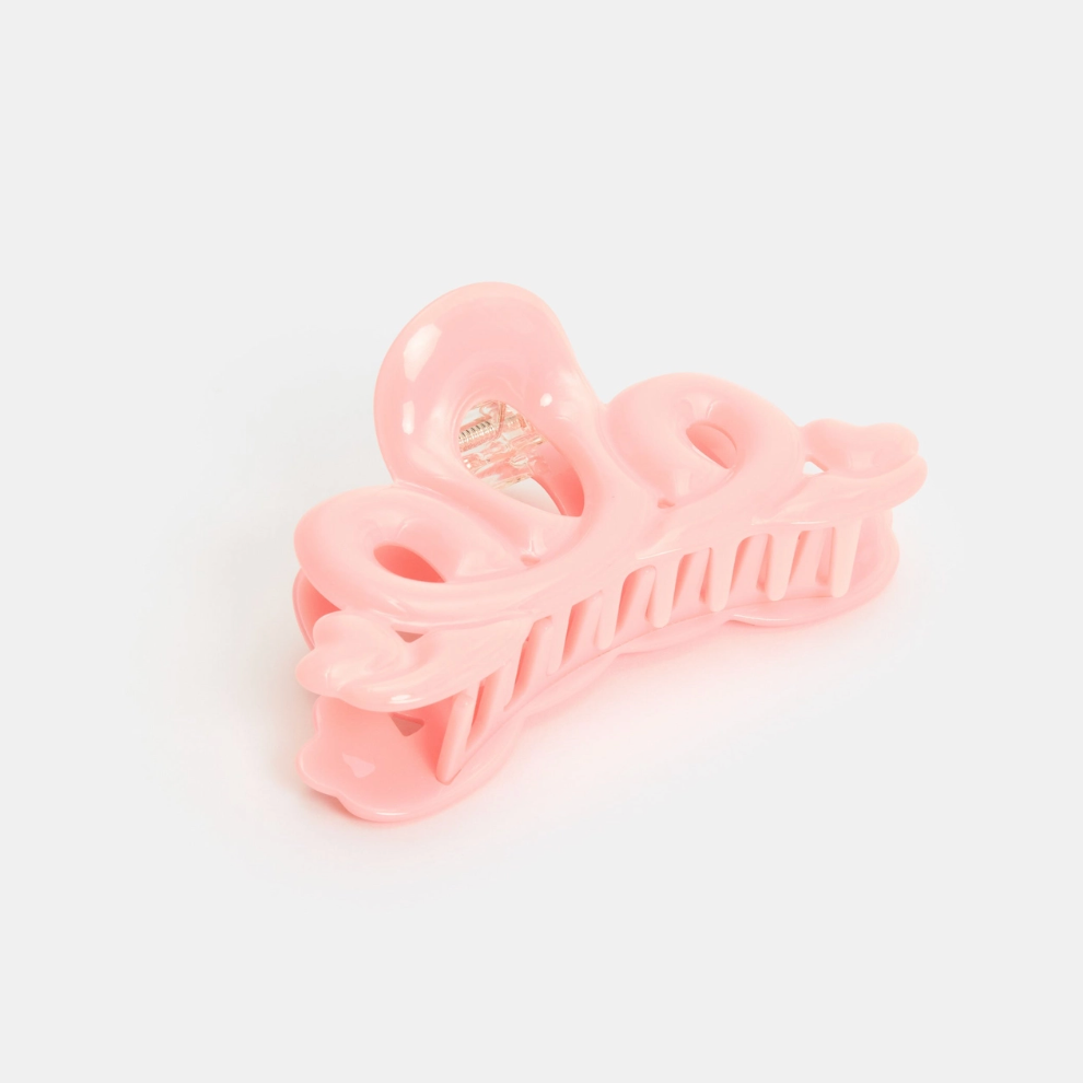 Heart Loop Claw in Pink