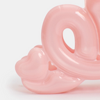 Heart Loop Claw in Pink