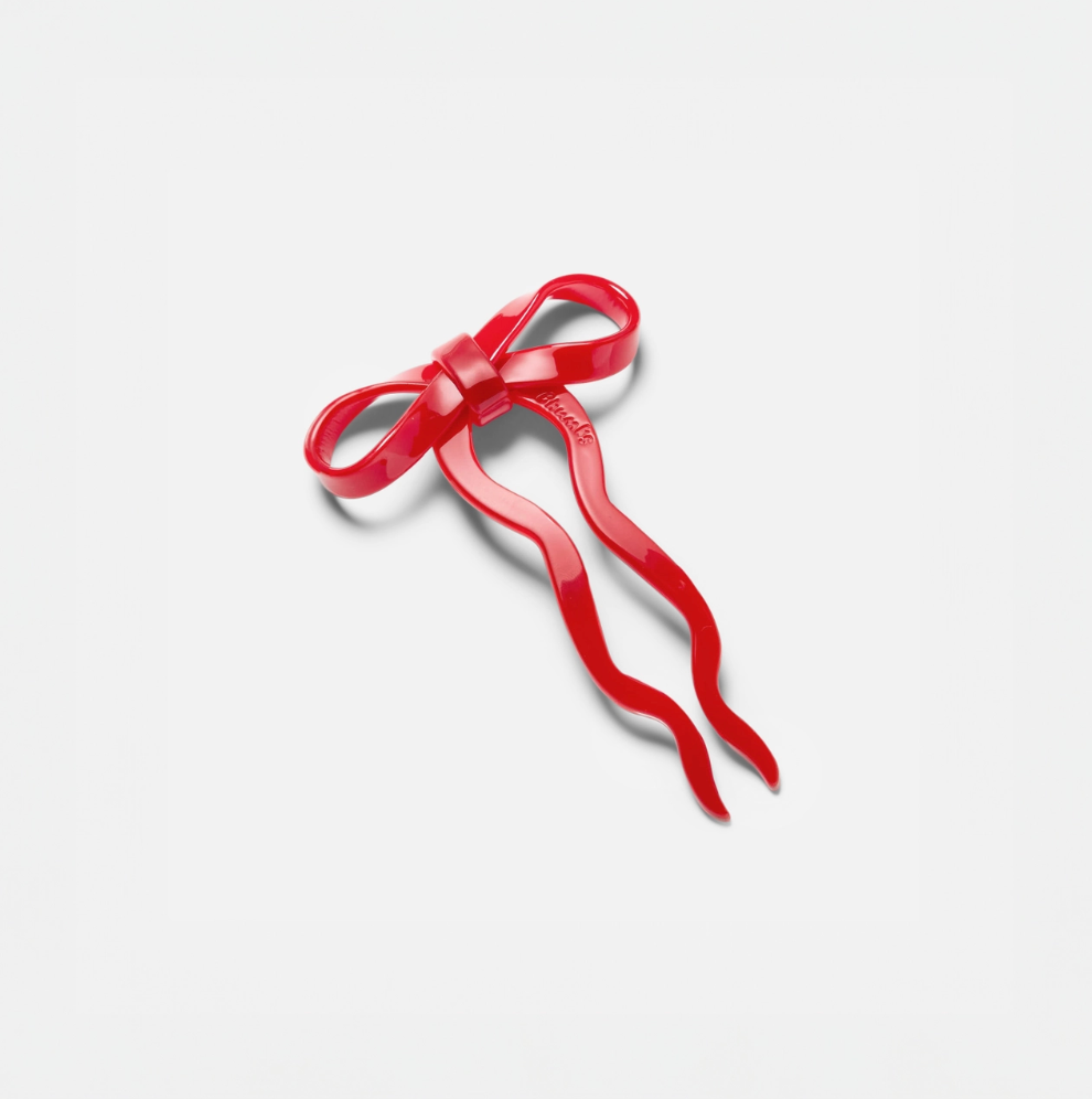 Bow Hairpin in Small Cherry