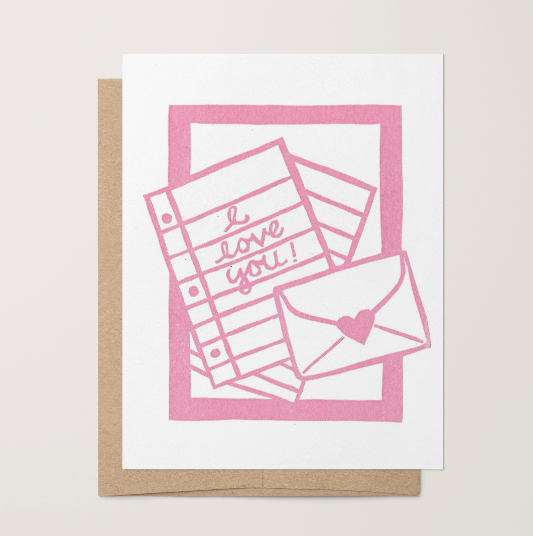 Love You Letter Greeting Card