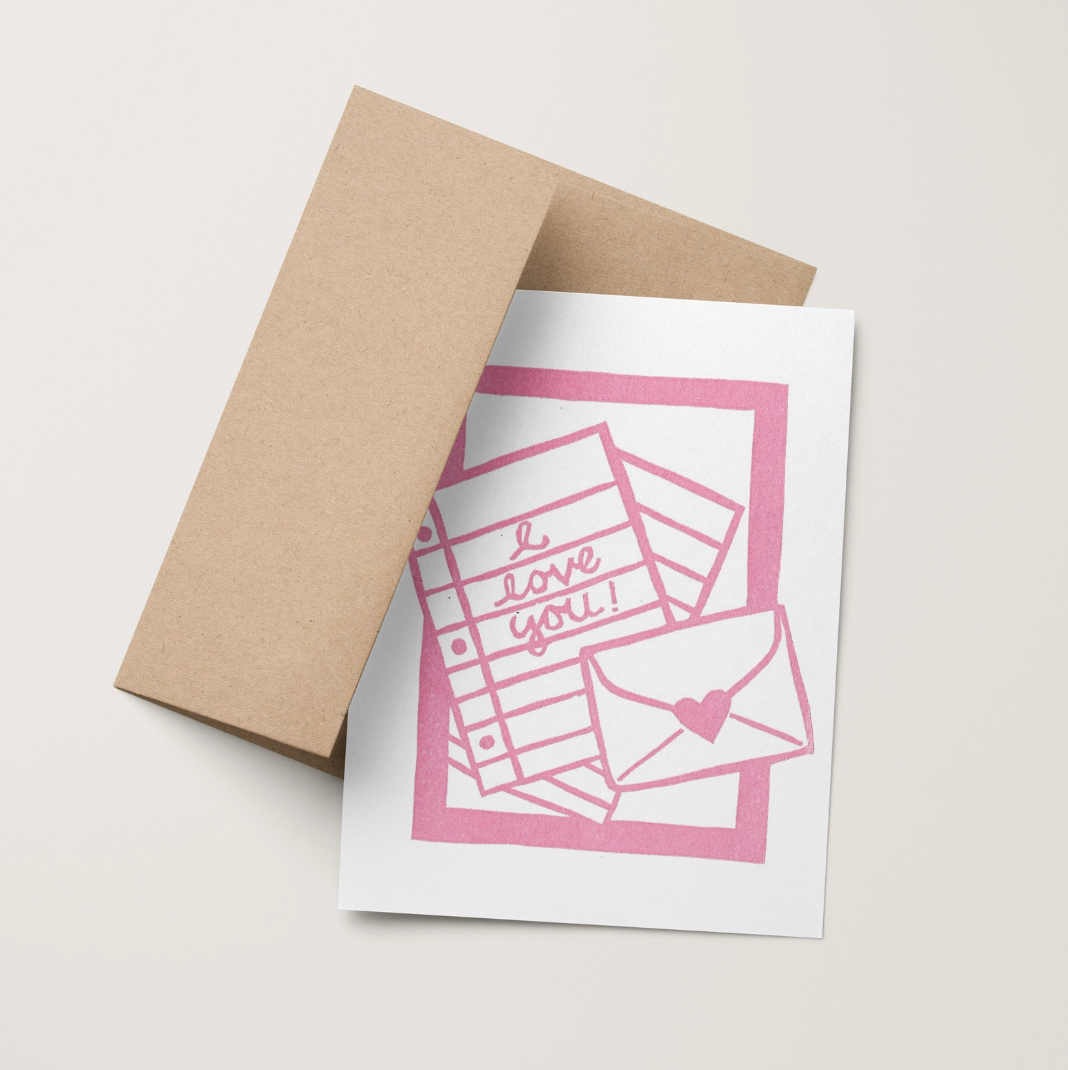 Love You Letter Greeting Card