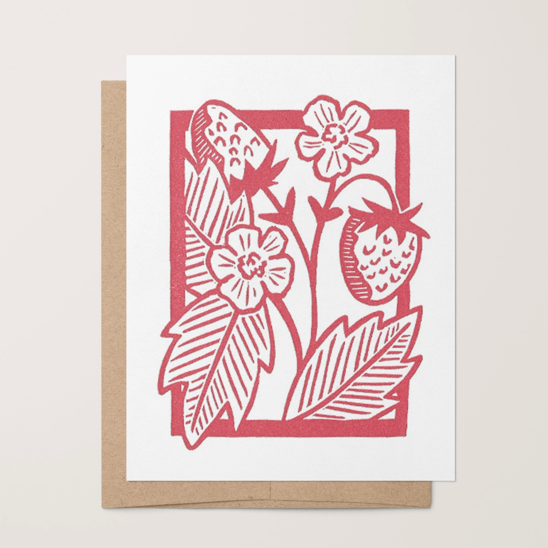Strawberry Vine Greeting Card