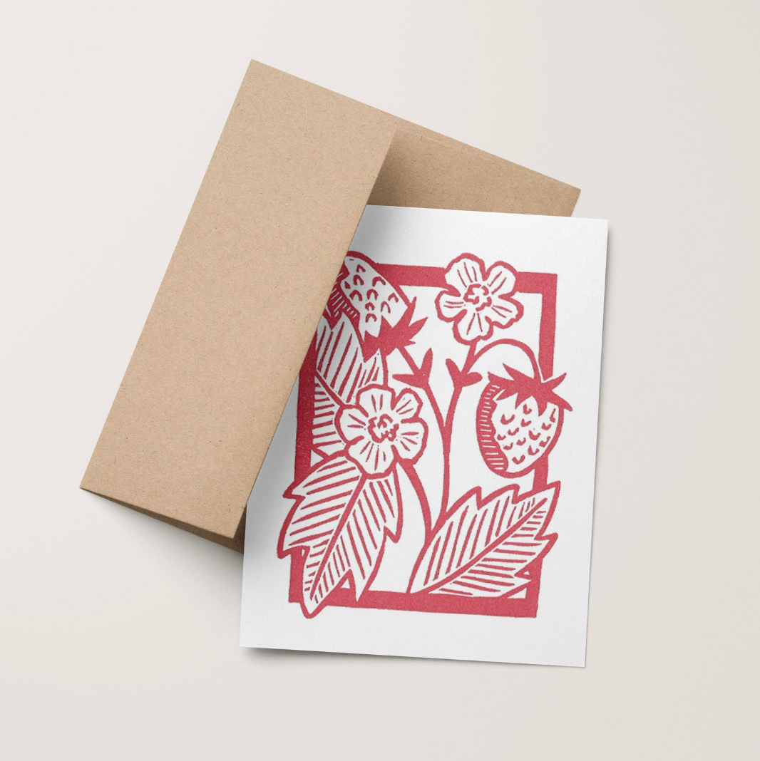 Strawberry Vine Greeting Card