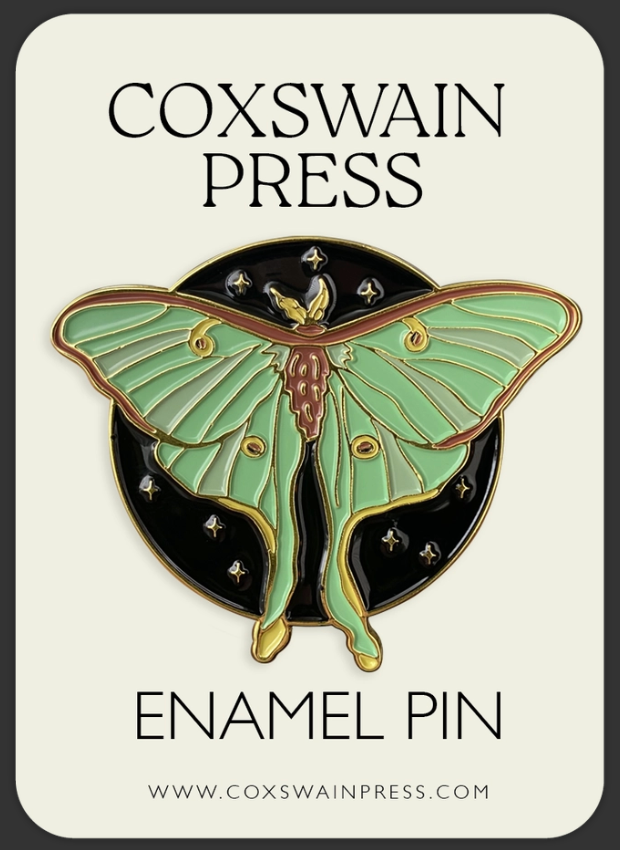 Luna Moth Enamel Pin