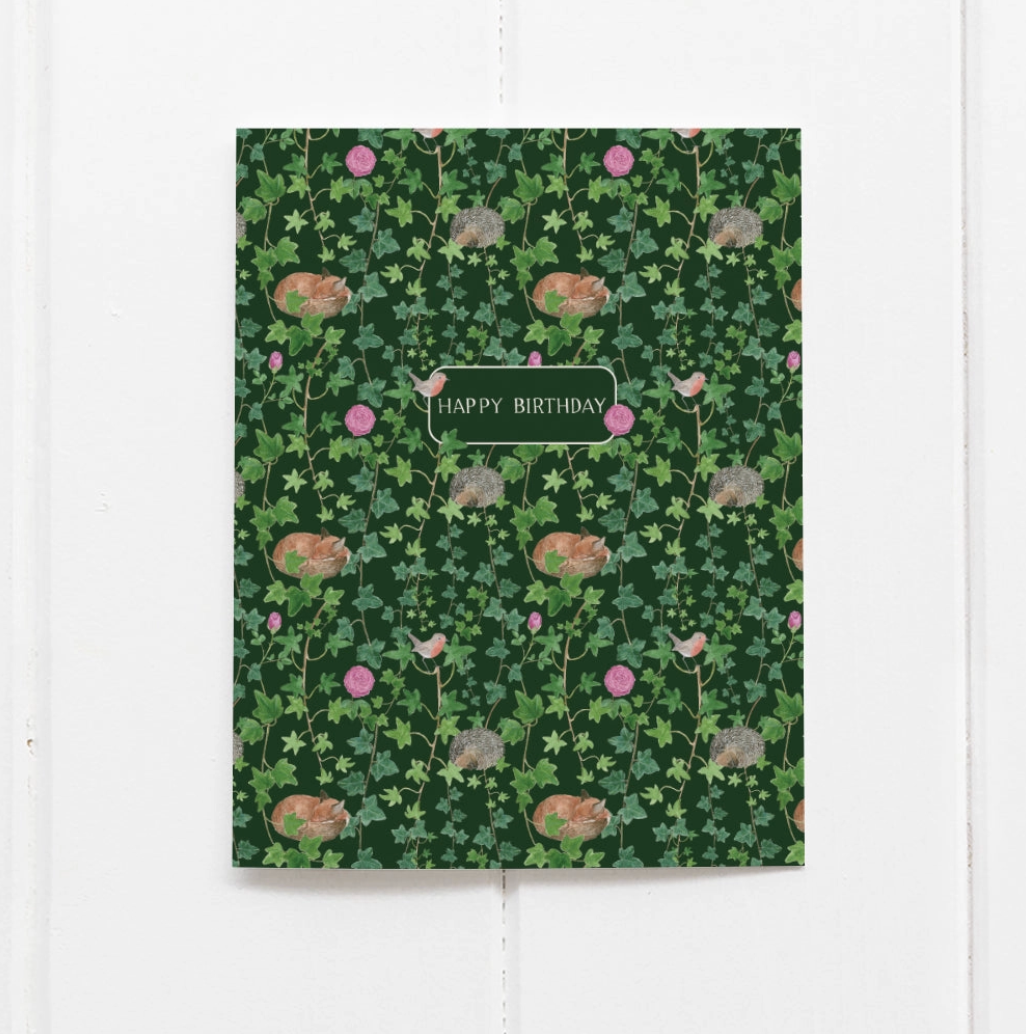Secret Garden Birthday Greeting Card