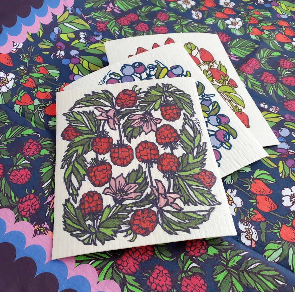 Swedish Dish Cloth: Raspberry