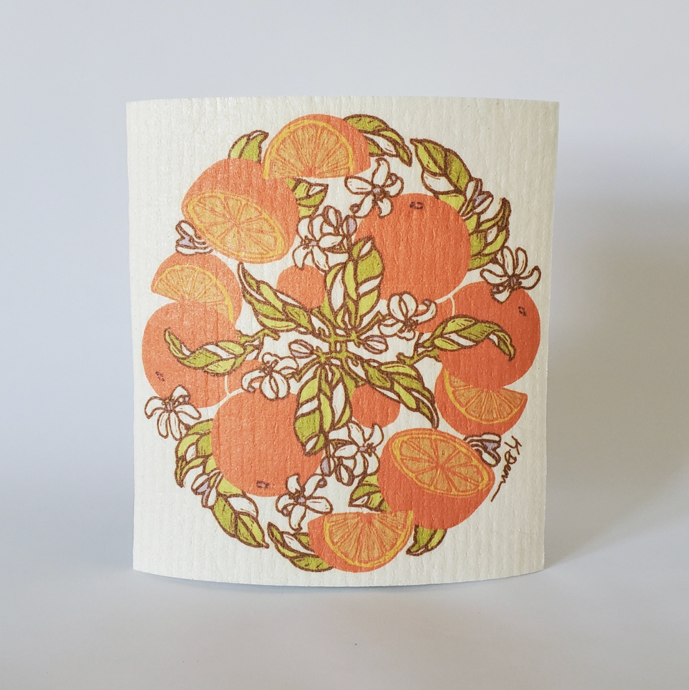 Swedish Dish Cloth: Orange