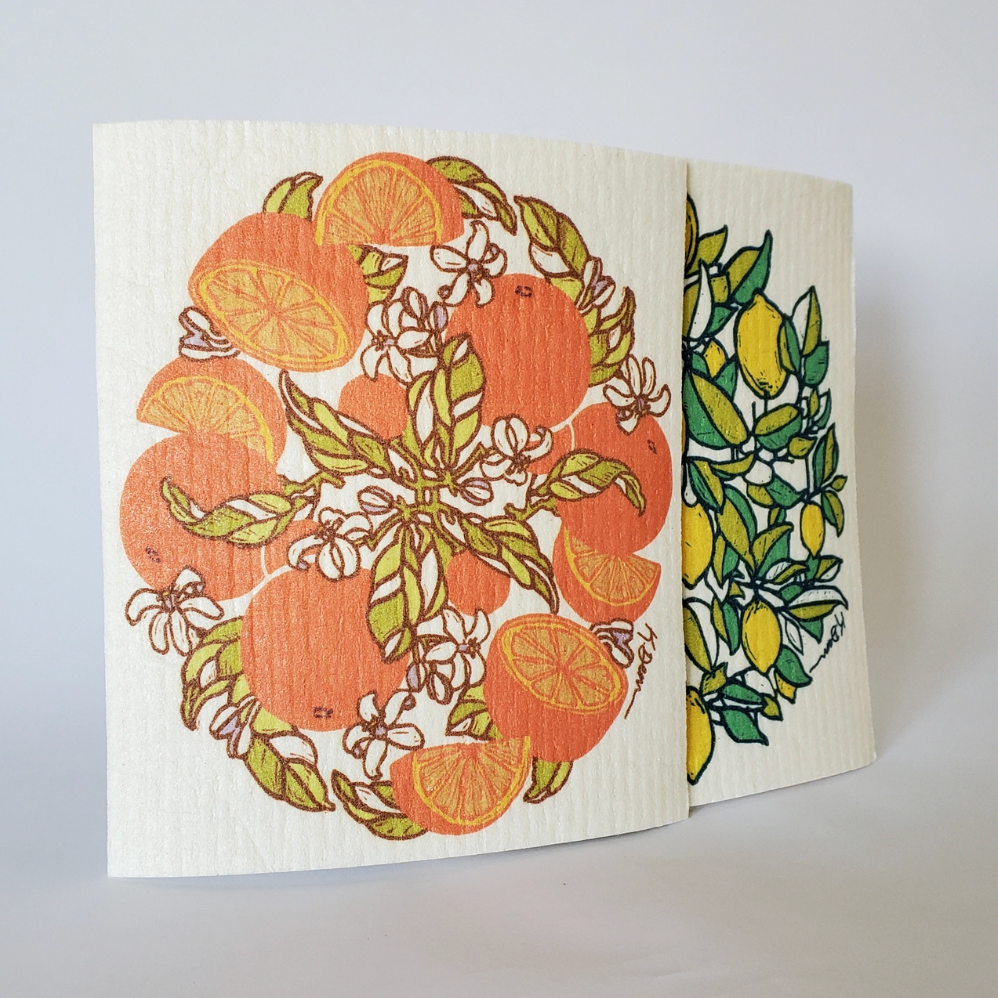 Swedish Dish Cloth: Orange