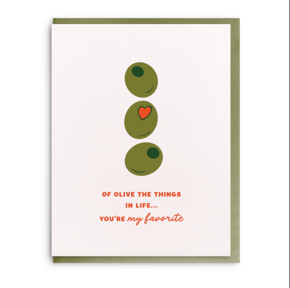 Olive the Things Greeting Card