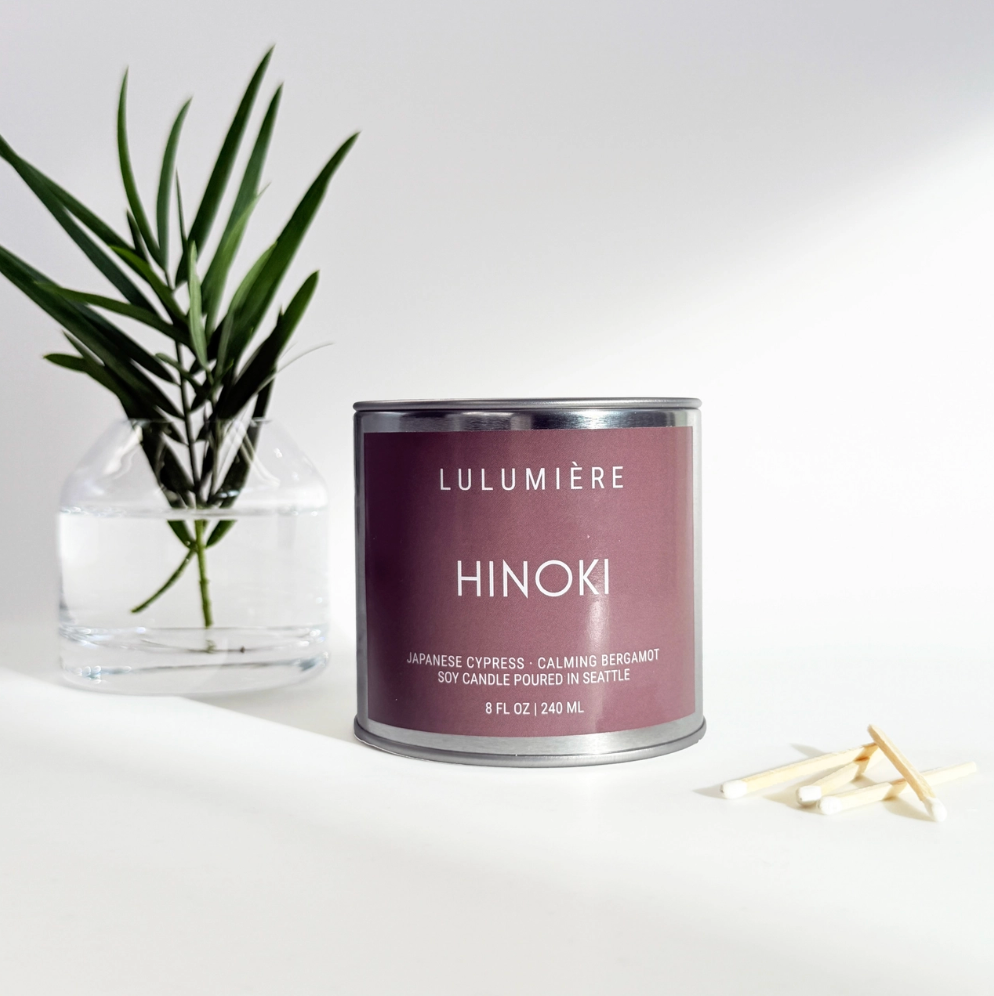 Hinoki Silver Candle