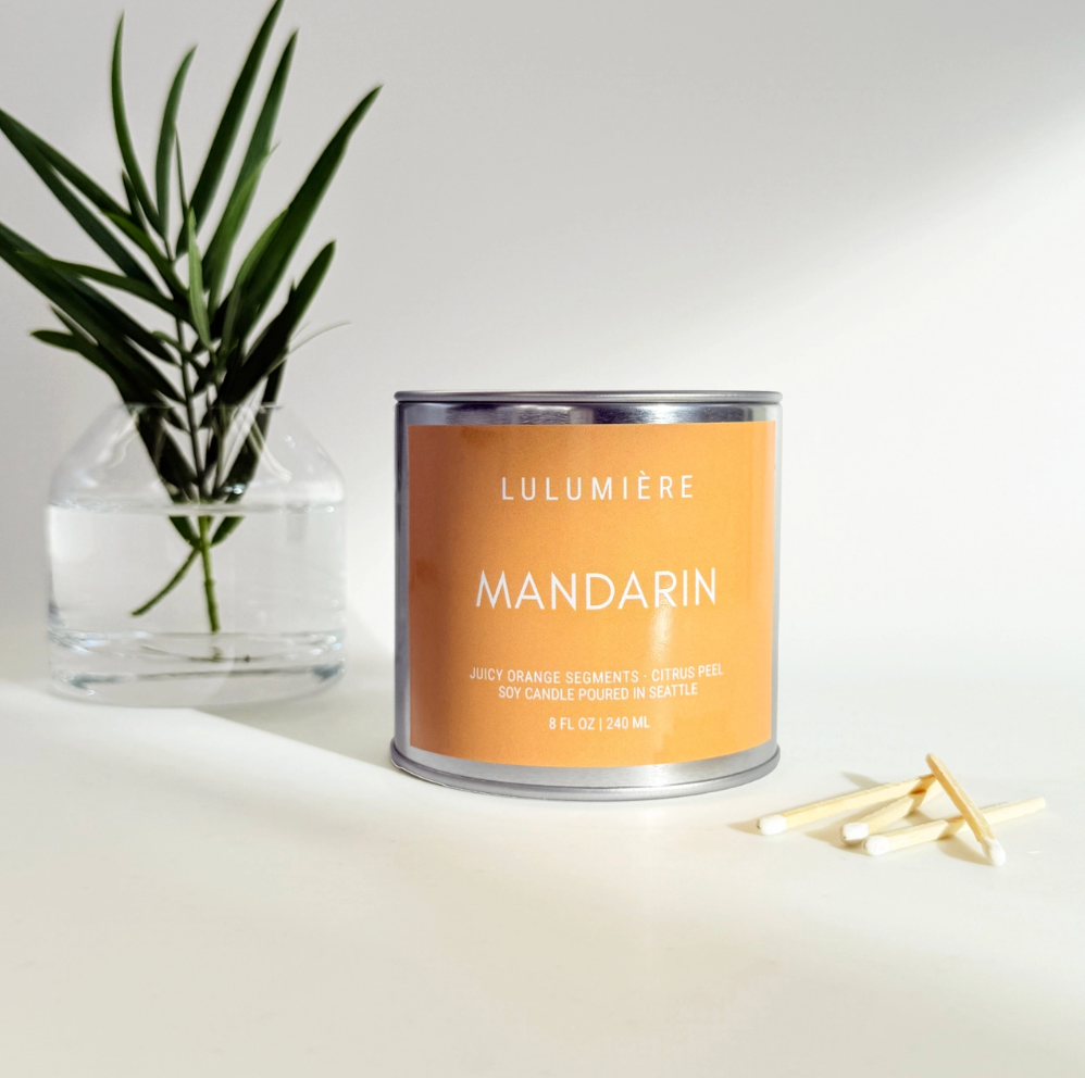 Mandarin Silver Candle
