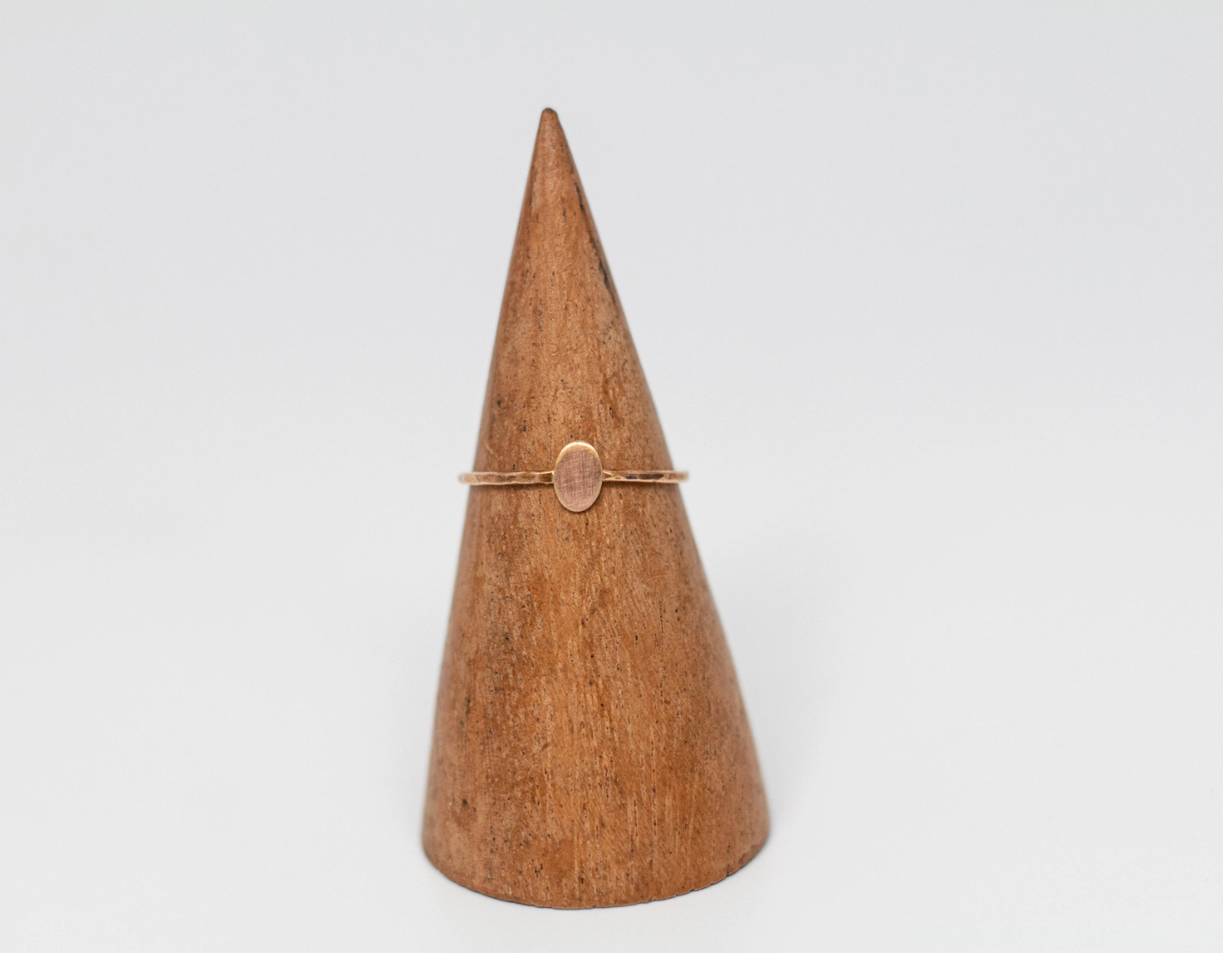 Large Oval Hammered Ring