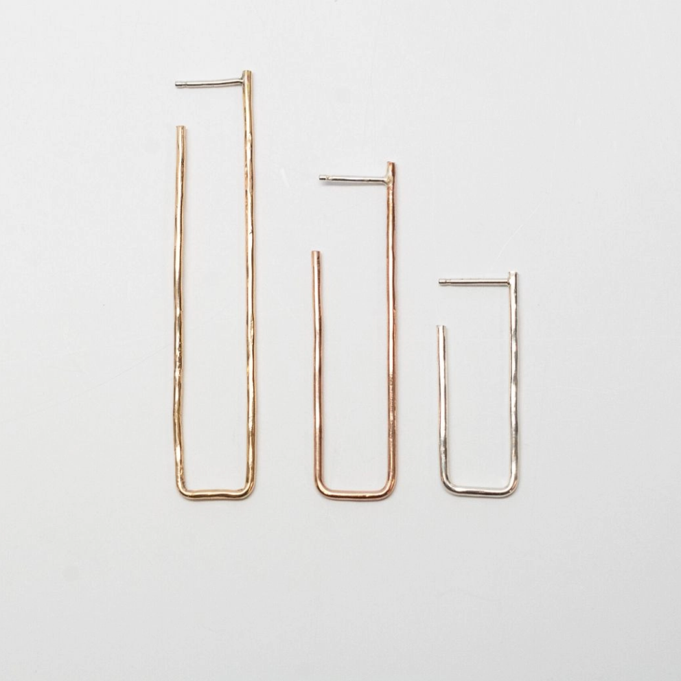Rectangle Stud Hoops