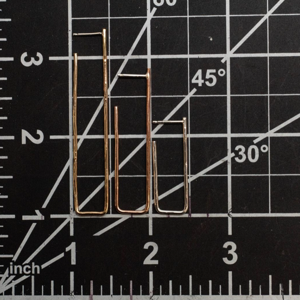 Rectangle Stud Hoops