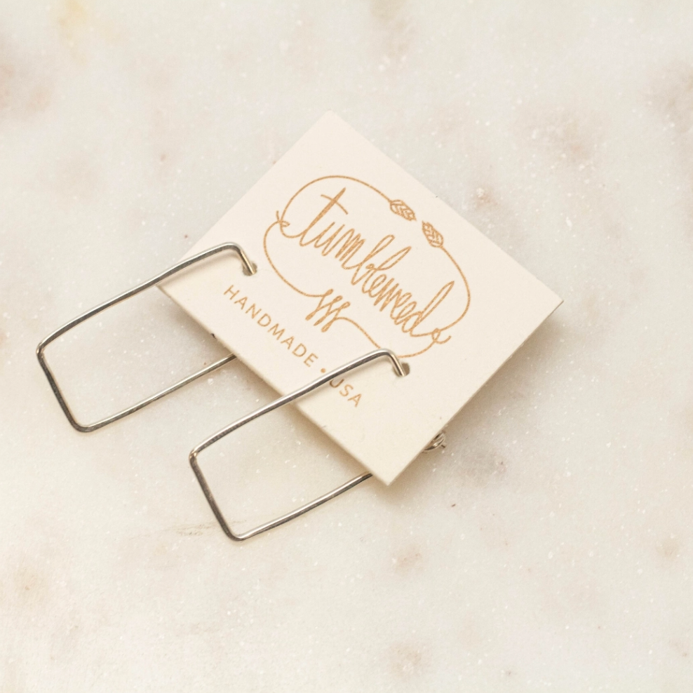 Mini Rectangle Earrings