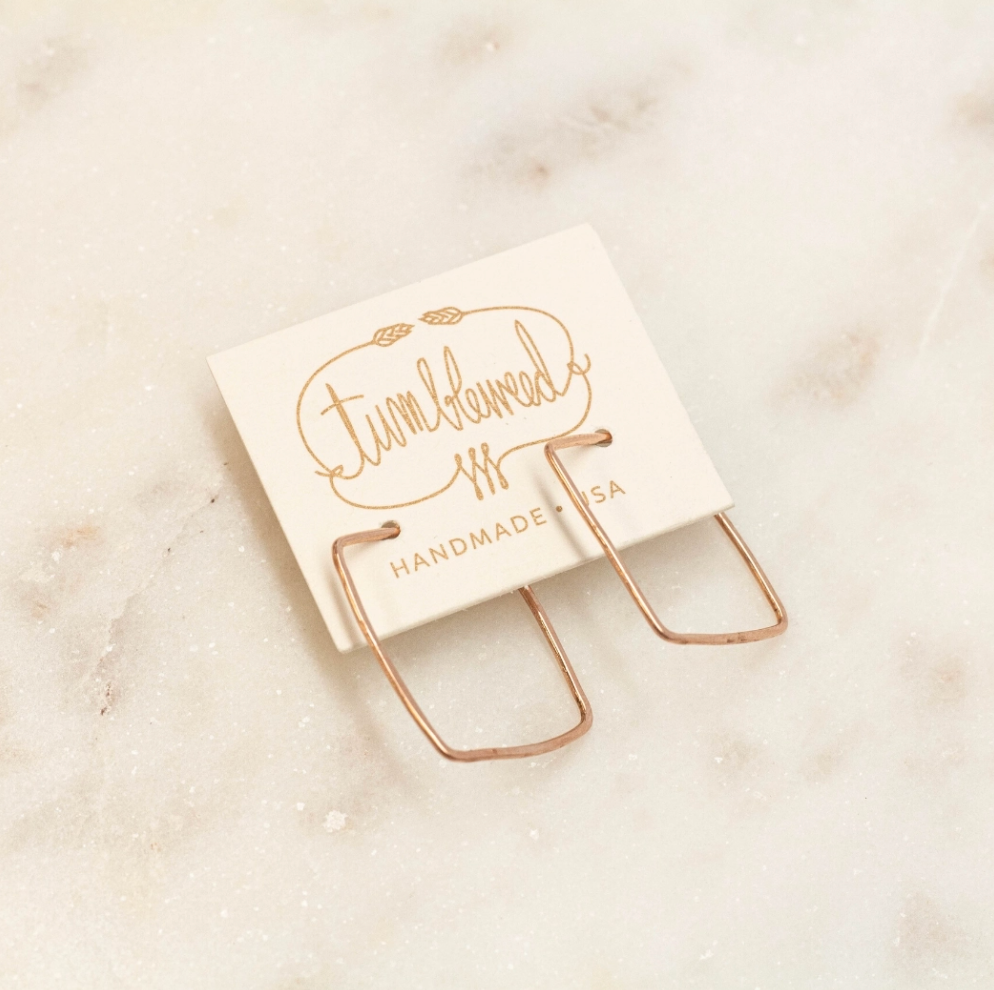 Mini Rectangle Earrings