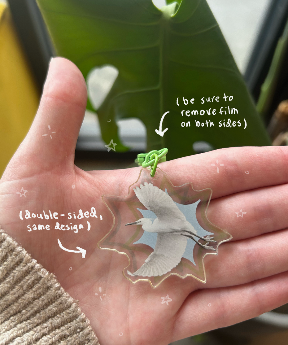 Yikesliz Soaring Heron Acrylic Keychain