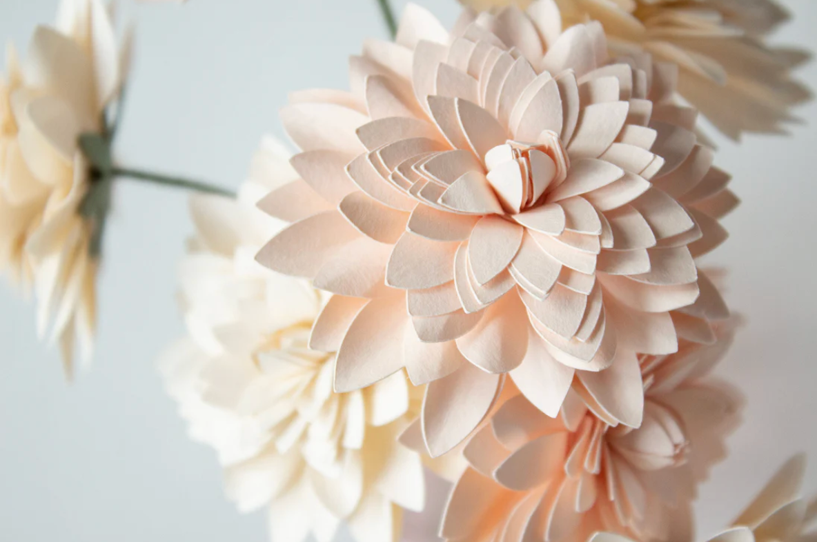 Paper Rolled Dahlia Flower
