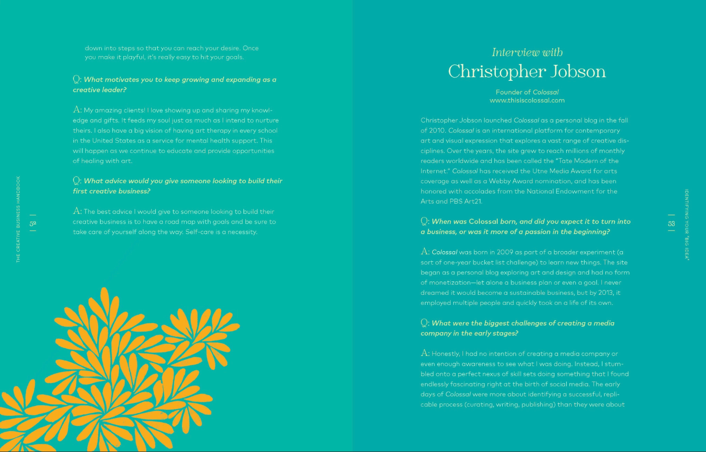 Creative Business Handbook: Follow Your Passions and Be Your Own Boss