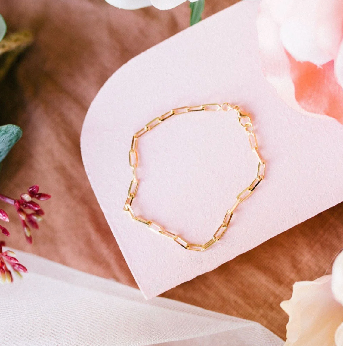 Madeline Gold Filled Paperclip Bracelet