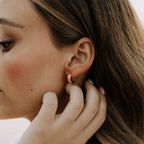 Pink & White Checkered Hoops