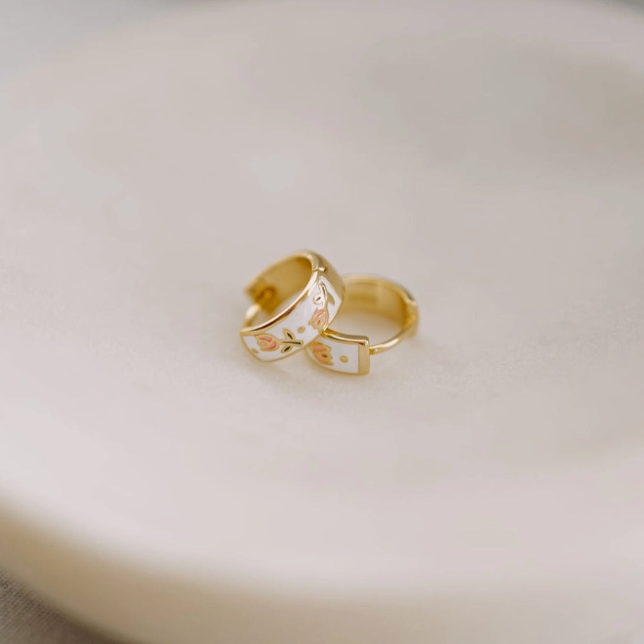 Eloise Tea Cup Hoops