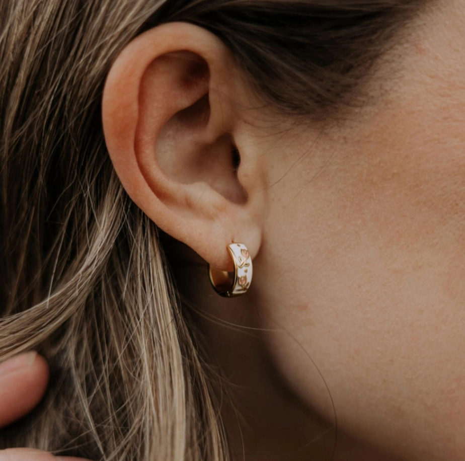 Eloise Tea Cup Hoops