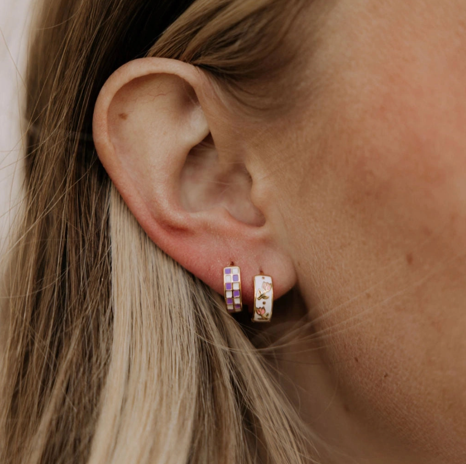 Eloise Tea Cup Hoops