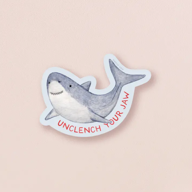 Unclench Your Jaw Shark Sticker